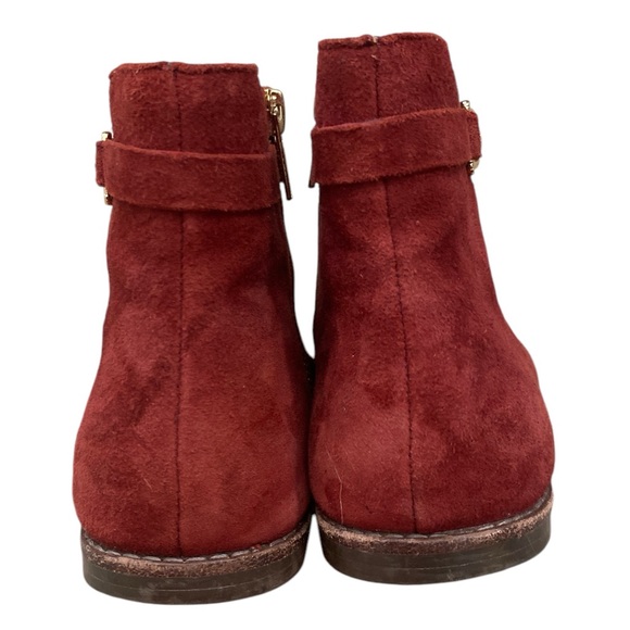 Burgundy suede ankle boots - Picture 5 of 5